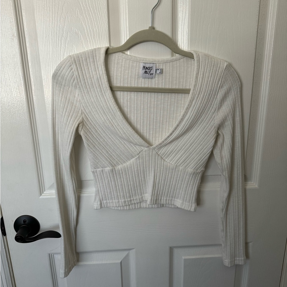 Princess Polly White Long Sleeve Tee